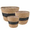 vidaXL 3 vnt. Natūrali ir juoda &Oslash;26 x 19 cm 100% Jūros žolė