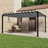 vidaXL Pavėsinė su žaliuzių stogu, antracito, 3x4m, audinys/aliuminis