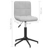 vidaXL Pasukamos valgomojo kėdės, 4vnt., &scaron;viesiai pilkos, aksomas