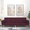 vidaXL Dvivietė sofa-lova su dvejomis pagalvėmis, violetinė, audinys