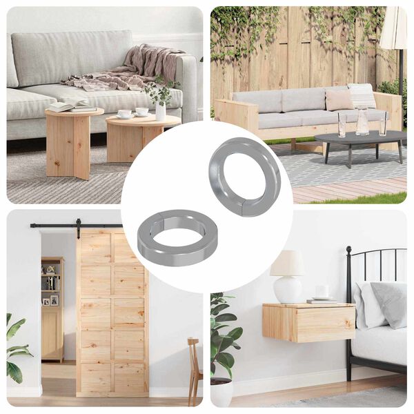 vidaXL Spyruoklinis plovimas 2 pcs Balta 13 x 1 mm Geležis