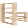 vidaXL Keturvietė sodo sofa iš palečių, mediena (2x49328+2x49329)