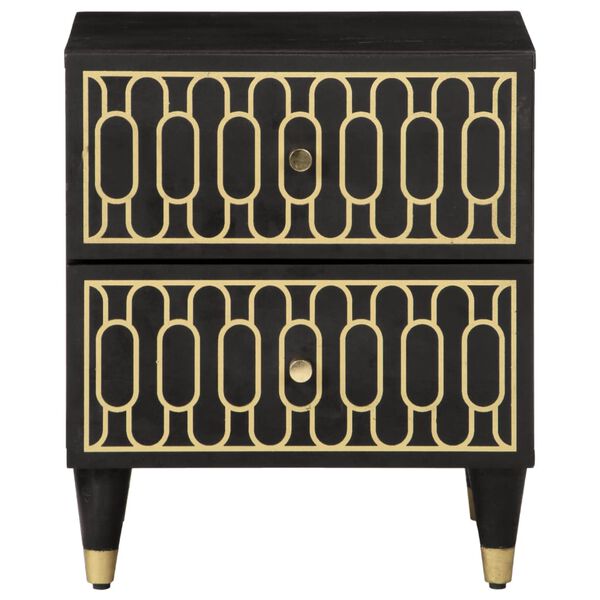 vidaXL Naktinės spintelės, 2vnt., 40x33x46cm, mango medienos masyvas