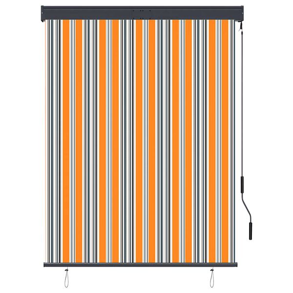 vidaXL Lauko roletas, geltonos ir mėlynos spalvų, 120x250cm