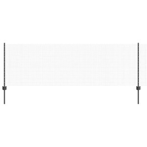 vidaXL Suvirintas vielos tvora su stulpeliais 50 x 0,8 m Pilka