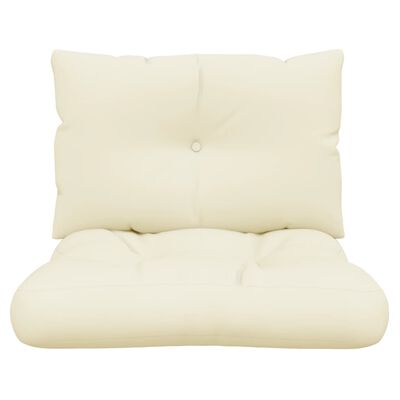 vidaXL Palečių pagalvėlės, 2vnt., kreminės spalvos, audinys