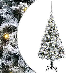 vidaXL Dirbtinė Kalėdų eglutė Balta 120 cm PVC ir Plienas ir Plastikas