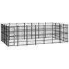 vidaXL Lauko voljeras &scaron;unims, plienas, 25,8m&sup2;