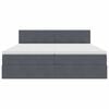 vidaXL Saugos lova su čiužiniu su galvūgalio Tamsiai pilka 90 x 200 cm