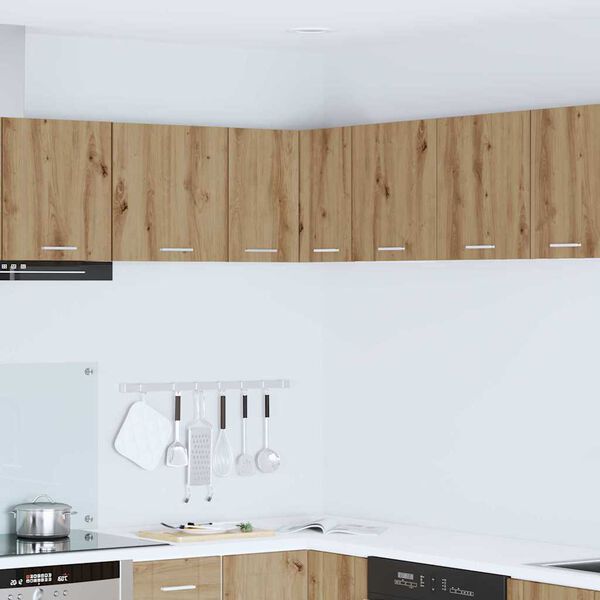 vidaXL Pakabinama spintelė su saugykla Amatininkų ąžuolas ir baltas