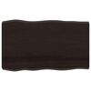 vidaXL Stalvir&scaron;is, tamsiai ruda, 100x60x(2-6) cm, medienos masyvas