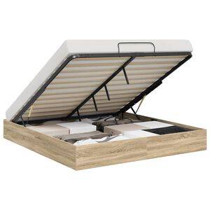 vidaXL Otomano lovos rėmas Sonoma ąžuolas 203 x 180 x 25 cm