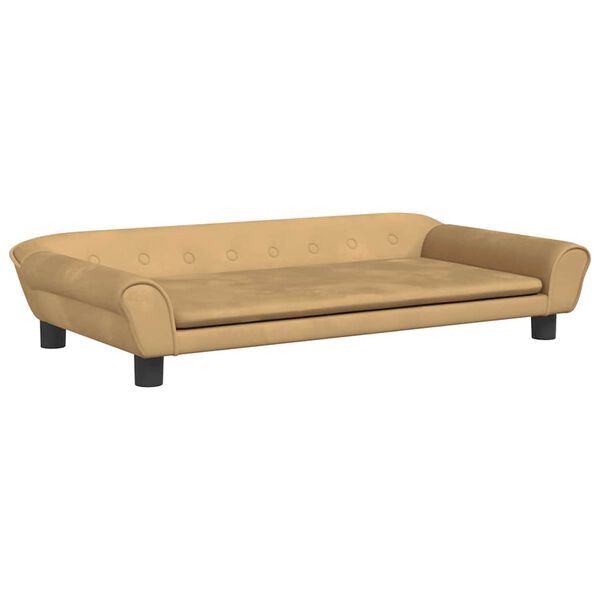 vidaXL Vaikiška sofa, rudos spalvos, 100x50x26cm, aksomas