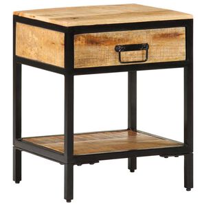 vidaXL Naktinis staliukas su stalčių Ruda 40 x 35 x 50 cm