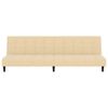 vidaXL Dvivietė sofa-lova, kreminės spalvos, aksomas