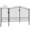 vidaXL Sodo vartai Woerden, plienas, 1,95x4 m, juodi