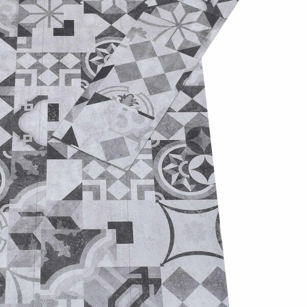 vidaXL Savaime besiūlių grindų lenta 32 pcs Pilkas ra&scaron;tas 4,46 m&sup2; PVC