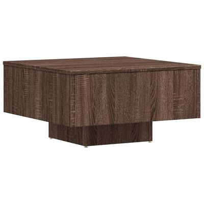vidaXL Kavos staliukas, rudas ąžuolo, 60x60x31,5cm, apdirbta mediena