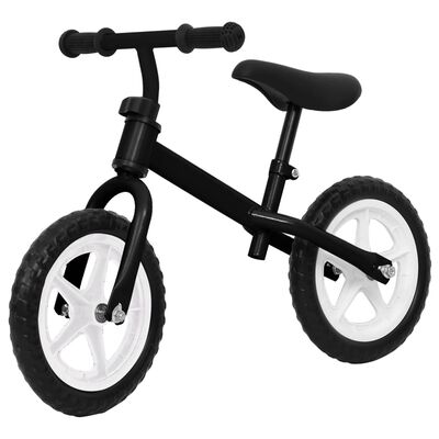 vidaXL Balansinis dviratukas, juodos spalvos, 11 colių ratai