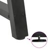 vidaXL Valgomojo stalo kojos, 2 vnt., antracito spalvos, 80x(72-73) cm, plienas, A formos