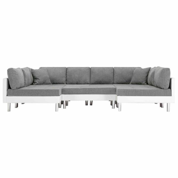 vidaXL Sofa Balta Dirbtinė Oda