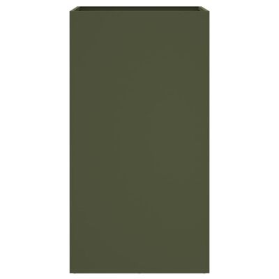 vidaXL Lovelis, alyvuogių žalias, 42x38x75cm, šaltai valcuotas plienas
