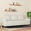 vidaXL Trivietė sofa, kreminės spalvos, 180cm, aksomas