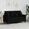 vidaXL Dvivietė sofa, juodos spalvos, 120cm, audinys