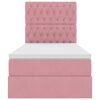 vidaXL Lova su daiktų laikymo vieta ir čiužiniu Rožinė 90 x 190 cm