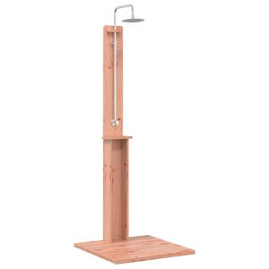 vidaXL Lauko du&scaron;as 206 cm Kietosios maumedžio ir nerūdijančio plieno