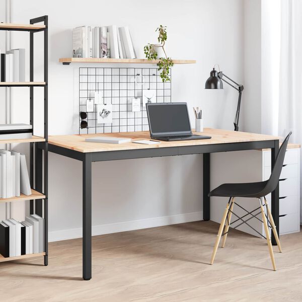 vidaXL Valgomojo stalas Natūrali 150 x 90 x 75 cm