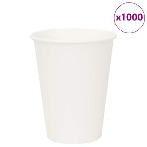 vidaXL Popieriniai kavos puodeliai, 1000 vnt., 12 uncijų, 300 ml, balti