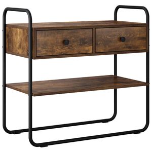 vidaXL Konsolinis stalas Dūminio ąžuolo 80 x 40 x 75 cm