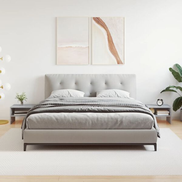 vidaXL Naktinės spintelės, 2vnt., pilkos ąžuolo, 40x30x30cm, mediena