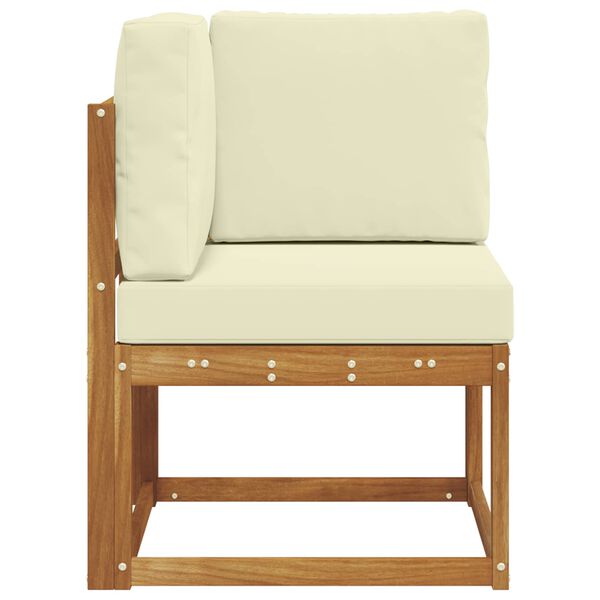 vidaXL Lauko kampinė sofa Kietos akacijos mediena