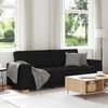 vidaXL Trivietė sofa, juoda, 220x78x84 cm, audinys