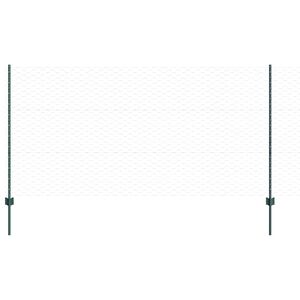vidaXL Hexagonal Fence with Post 50 x 1,2 m PVC dengtas plienas Žalia