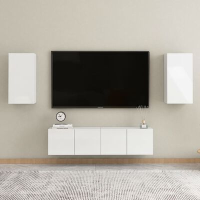 vidaXL Televizoriaus spintelė, baltos spalvos, 30,5x30x60cm, MDP