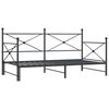 vidaXL ku&scaron;etė su ku&scaron;ete be čiužinio Juodas 100x200 cm Plienas