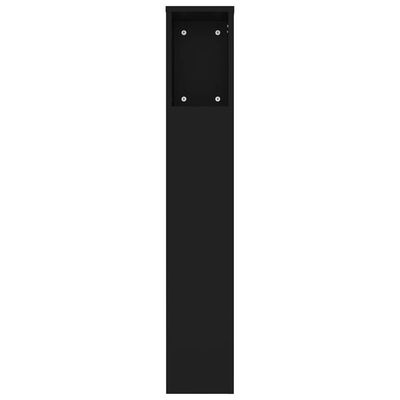 vidaXL Galvūgalis-spintelė, juodos spalvos, 180x18,5x104,5cm