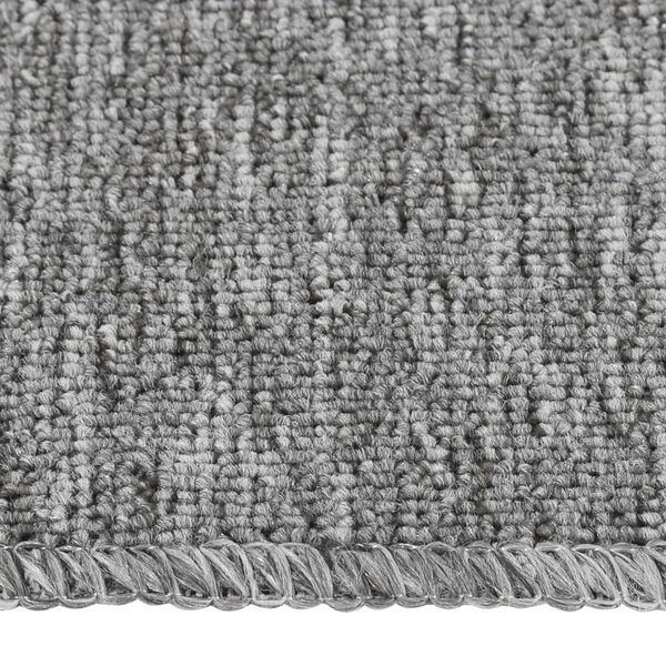 vidaXL Neslystantys laiptų kilimėliai, 15vnt., pilki, 75x20cm