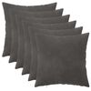 vidaXL Pagalvėlės užvalkalas 6 pcs HEERLEN Tamsiai pilka 35 x 35 cm