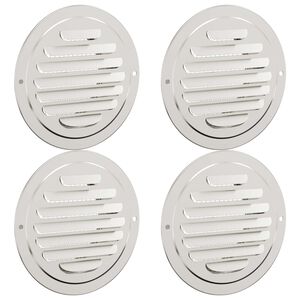 vidaXL Oro ventiliacijos dangčiai 4 vnt. Sidabro 80 mm