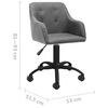 vidaXL Pasukamos valgomojo kėdės, 2vnt., &scaron;viesiai pilkos, audinys
