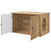 vidaXL Katės namelis Meistrų ąžuolas 85 x 55 x 50 cm Apdirbta mediena