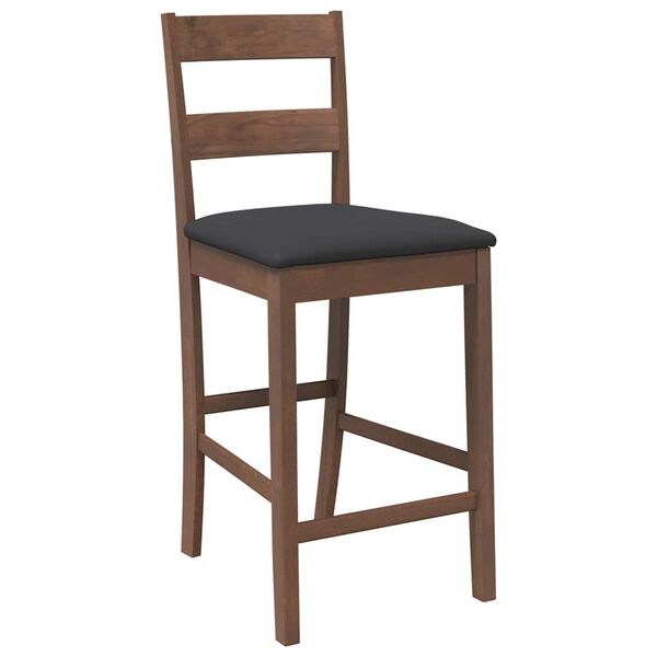 vidaXL baro kėdės su pagalvėlėmis 2 vnt Ruda medžio masyvo guma