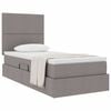 vidaXL Lova su daiktų laikymo vieta ir čiužiniu Taupe 90 x 200 cm