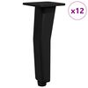 vidaXL Stovintys kojelės 12 vnt. Juoda 40 x 40 x 100 mm Geležis
