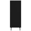 vidaXL Šoninė spintelė, juoda, 34,5x32,5x90cm, apdirbta mediena