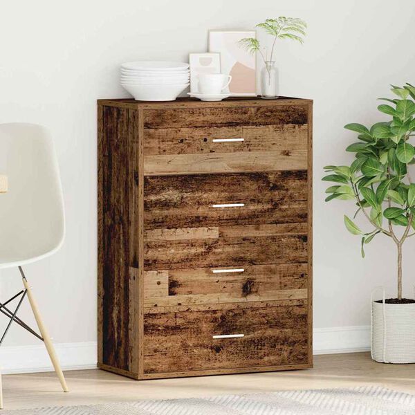 vidaXL Kabalas su stalčių Senas medis 60 x 31 x 84 cm Apdirbta mediena